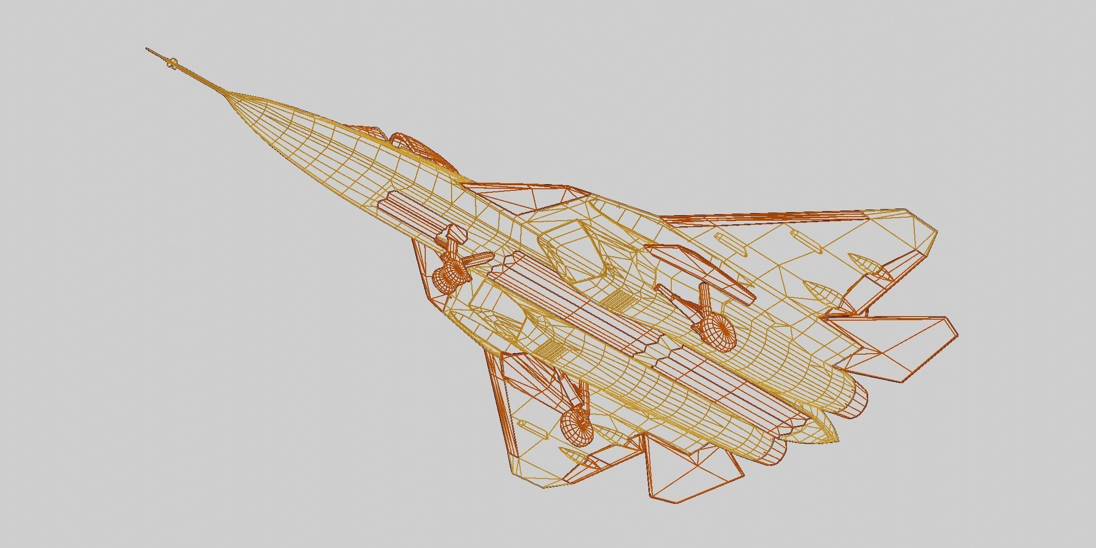 Sukhoi Su-57 Low-poly 3D model_22