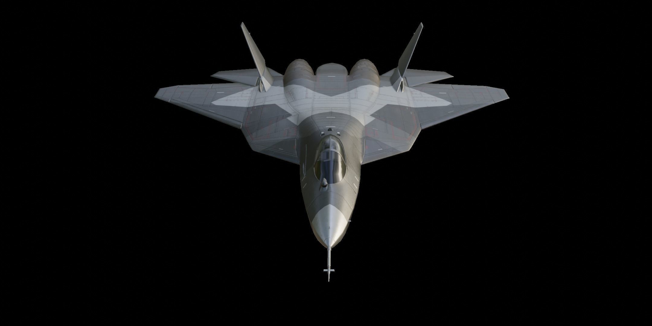 Sukhoi Su-57 Low-poly 3D model_16