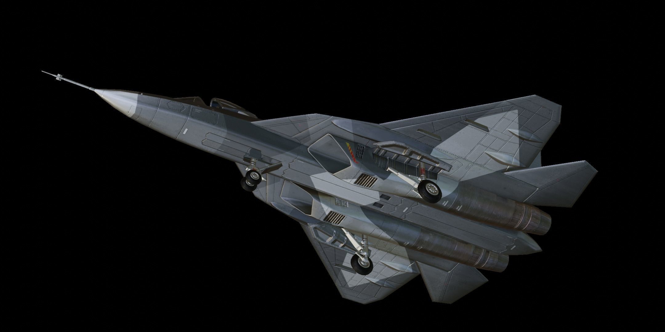 Sukhoi Su-57 Low-poly 3D model_7