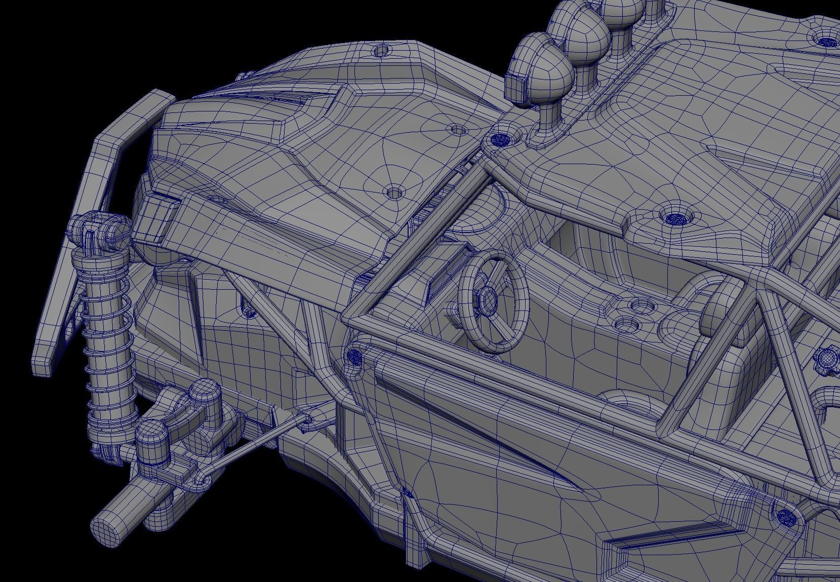 Remote Control Car Buggy - Clean Topo UVd 3D model_11