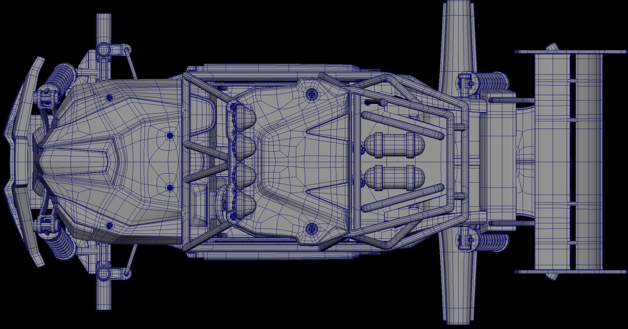 Remote Control Car Buggy - Clean Topo UVd 3D model_6