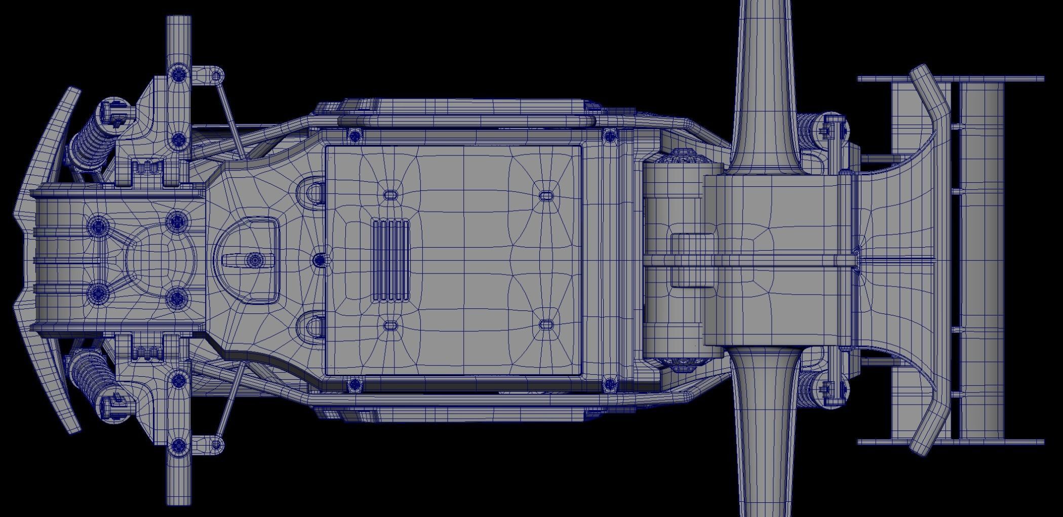 Remote Control Car Buggy - Clean Topo UVd 3D model_8