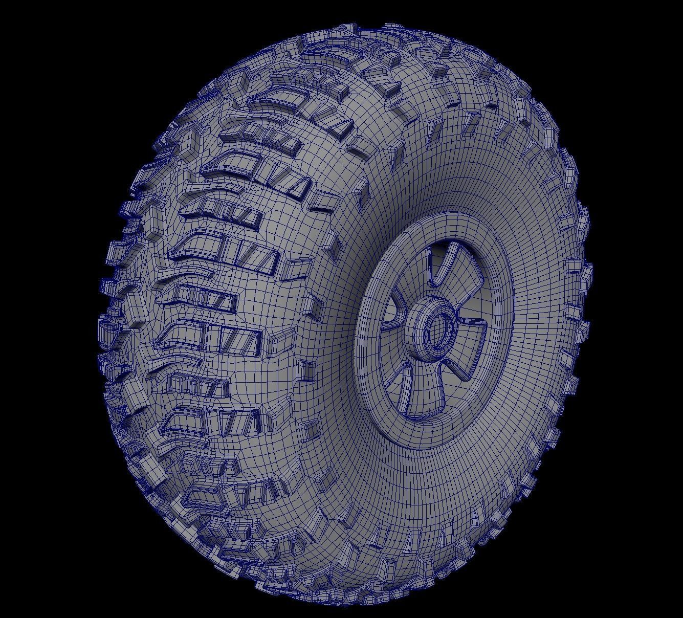 Remote Control Car Buggy - Clean Topo UVd 3D model_5