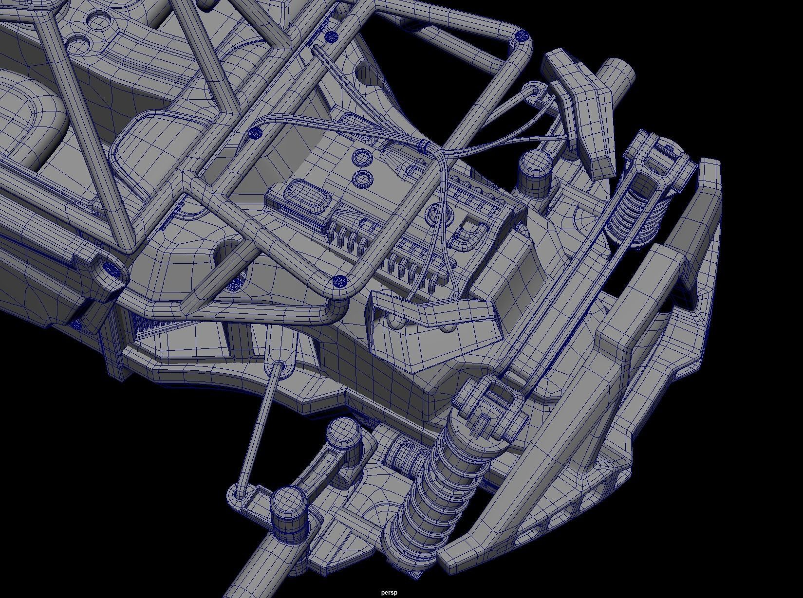 Remote Control Car Buggy - Clean Topo UVd 3D model_7