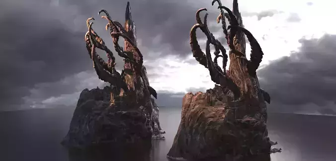 Great Cthulhu Ocean colossal rocks