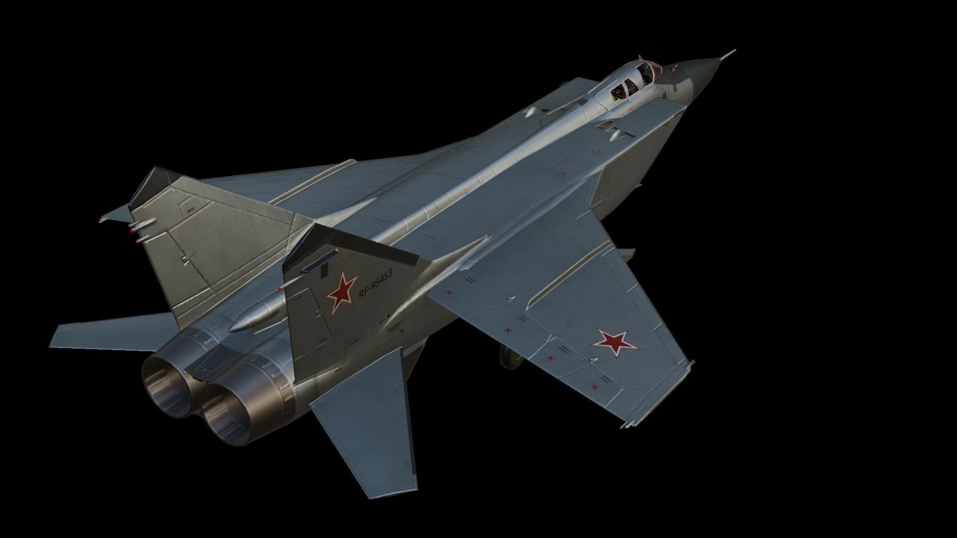 Mikoyan MiG-31 Low-poly 3D model_5