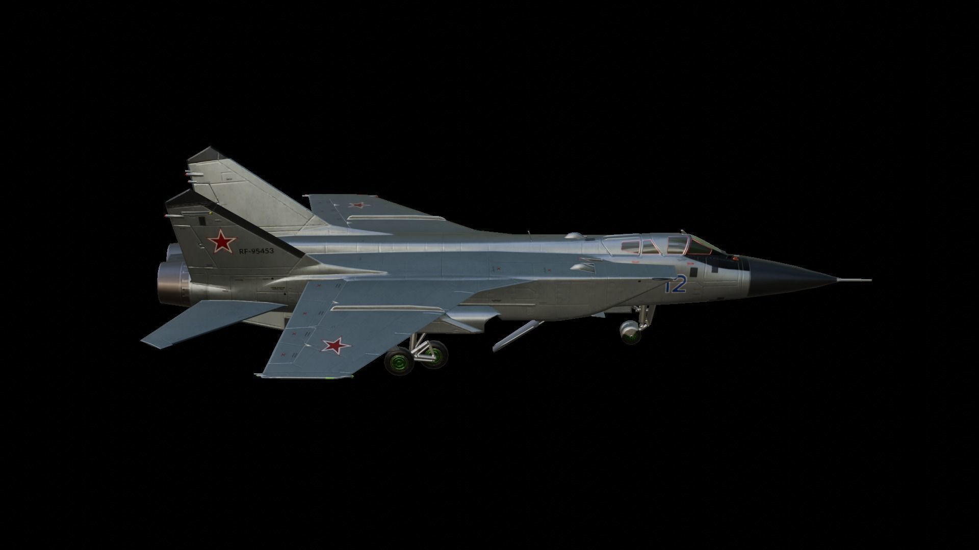 Mikoyan MiG-31 Low-poly 3D model_9