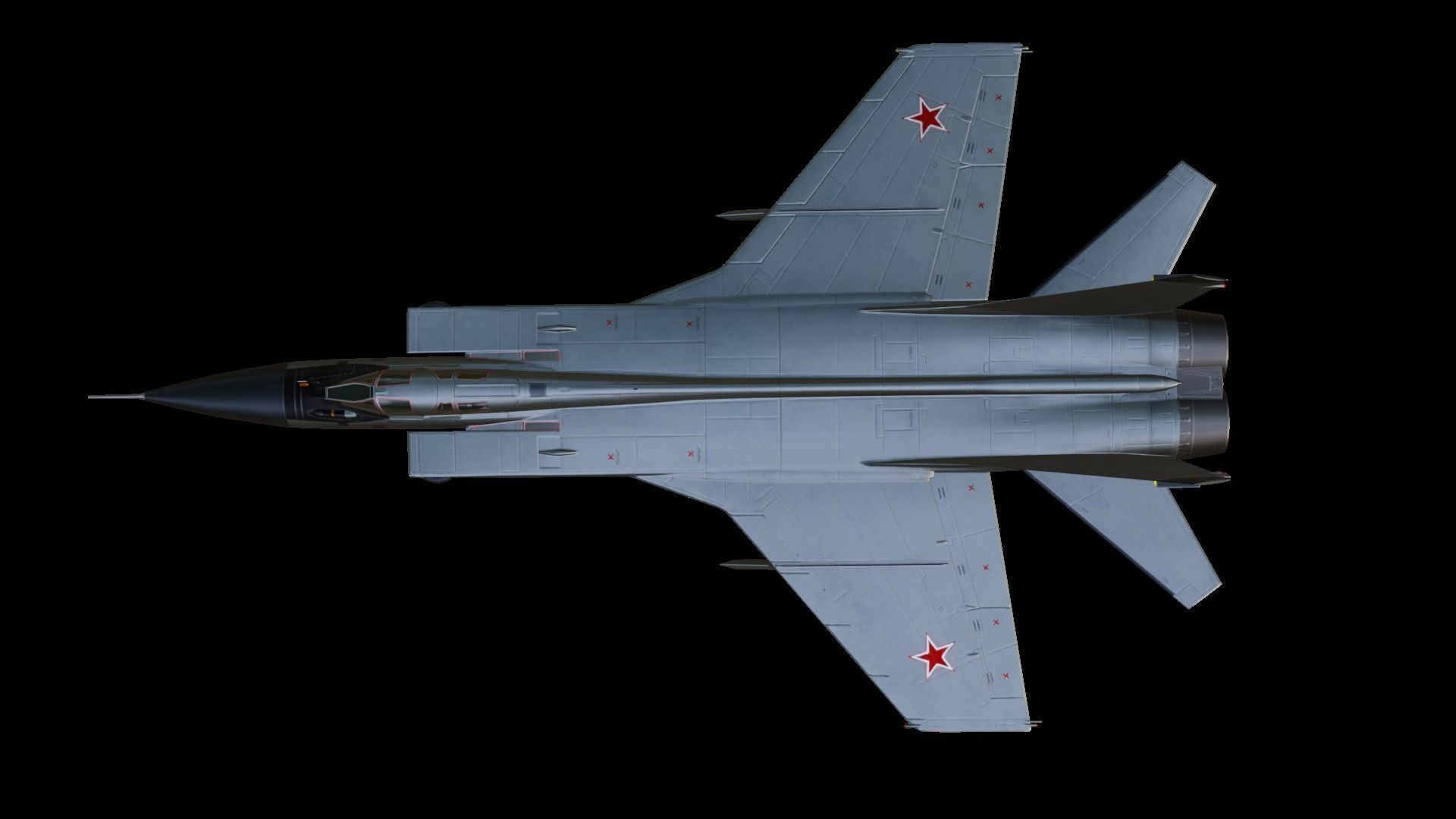 Mikoyan MiG-31 Low-poly 3D model_13