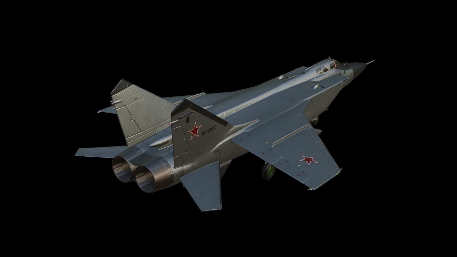 Mikoyan MiG-31 Low-poly 3D model_1