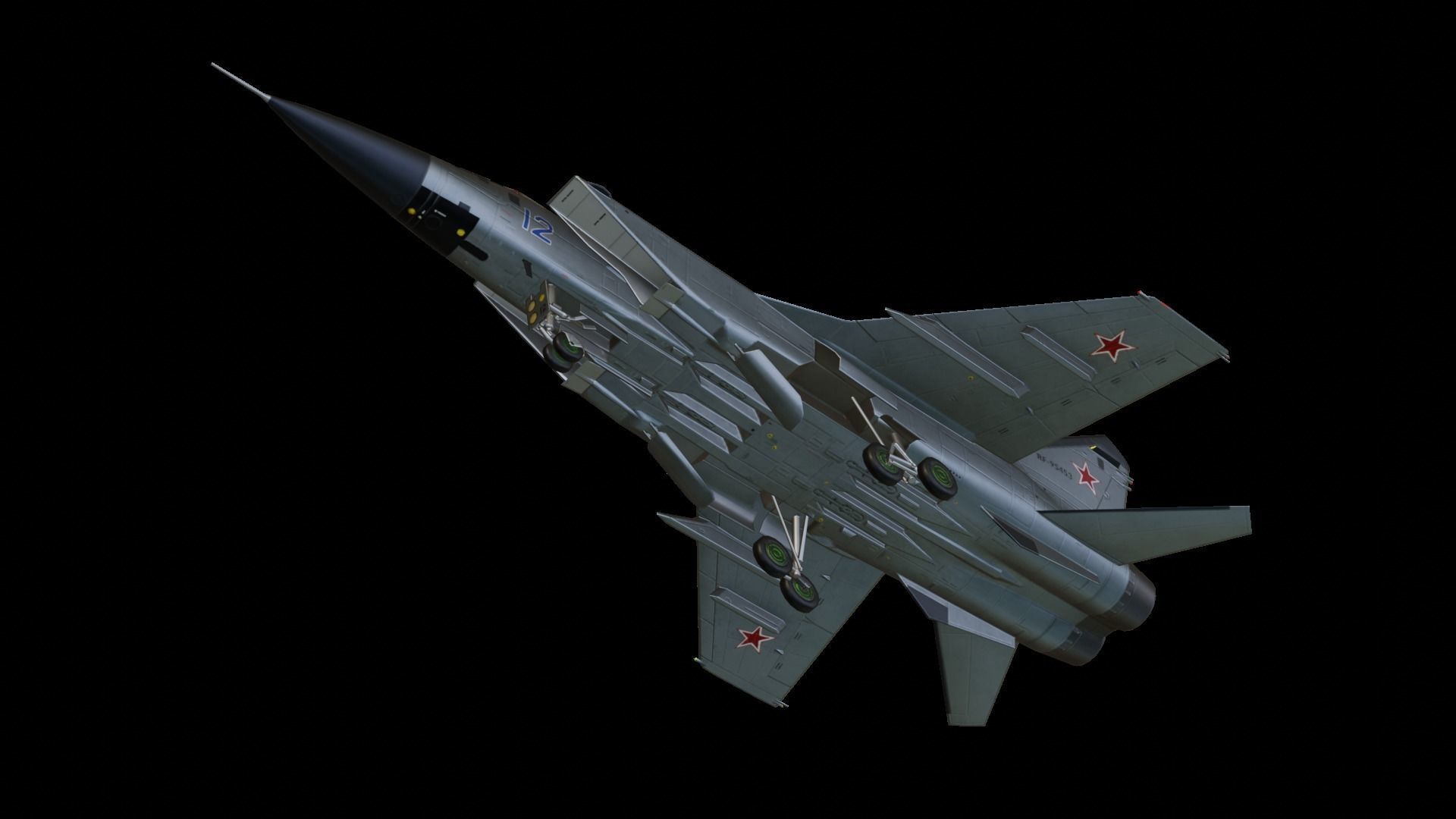 Mikoyan MiG-31 Low-poly 3D model_8
