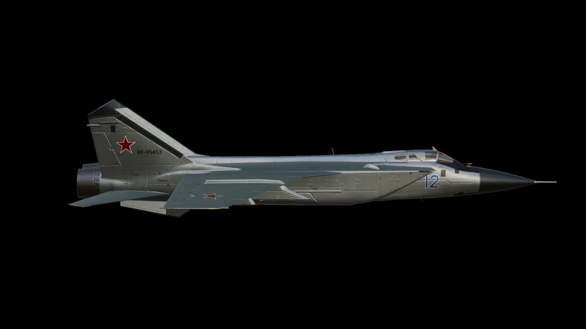 Mikoyan MiG-31 Low-poly 3D model_12