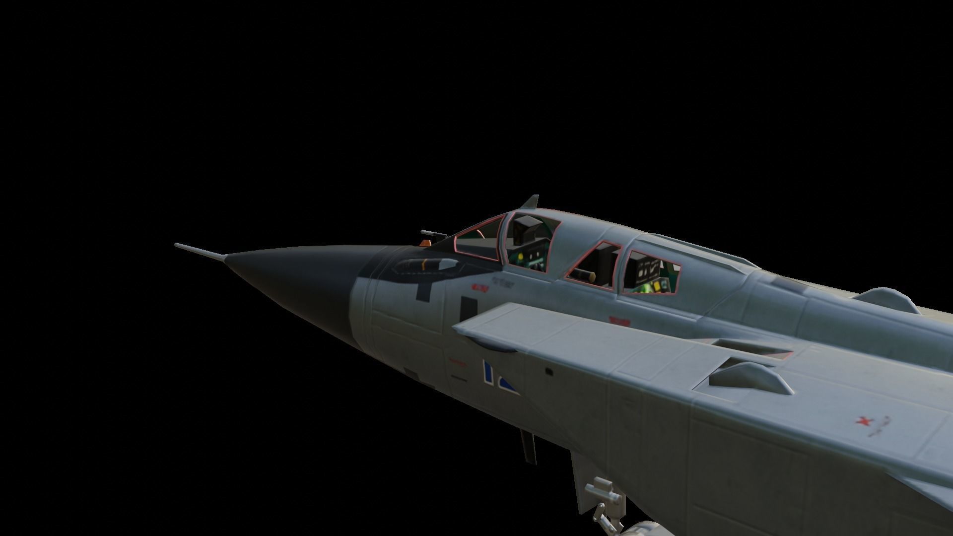 Mikoyan MiG-31 Low-poly 3D model_3