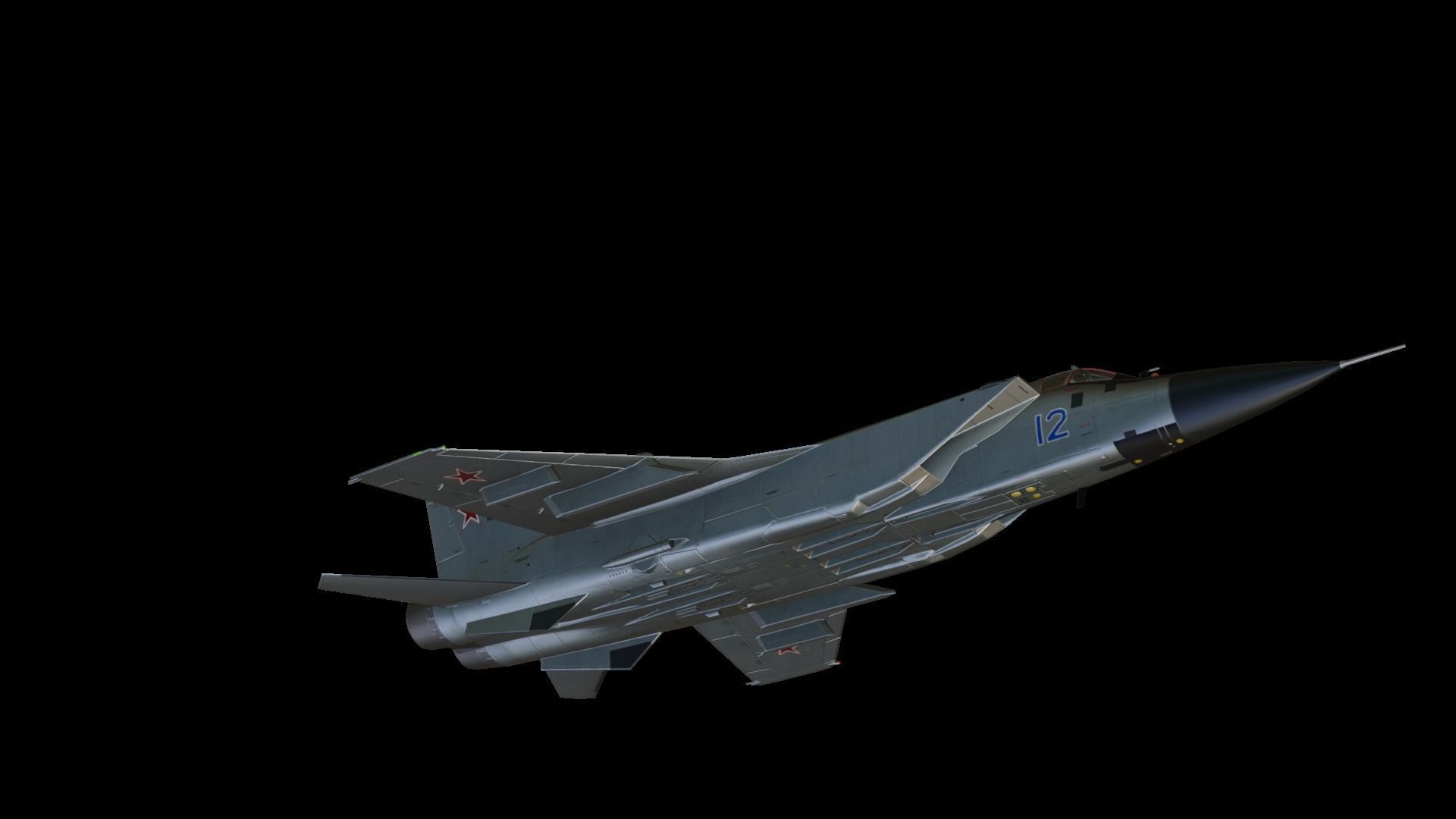 Mikoyan MiG-31 Low-poly 3D model_6