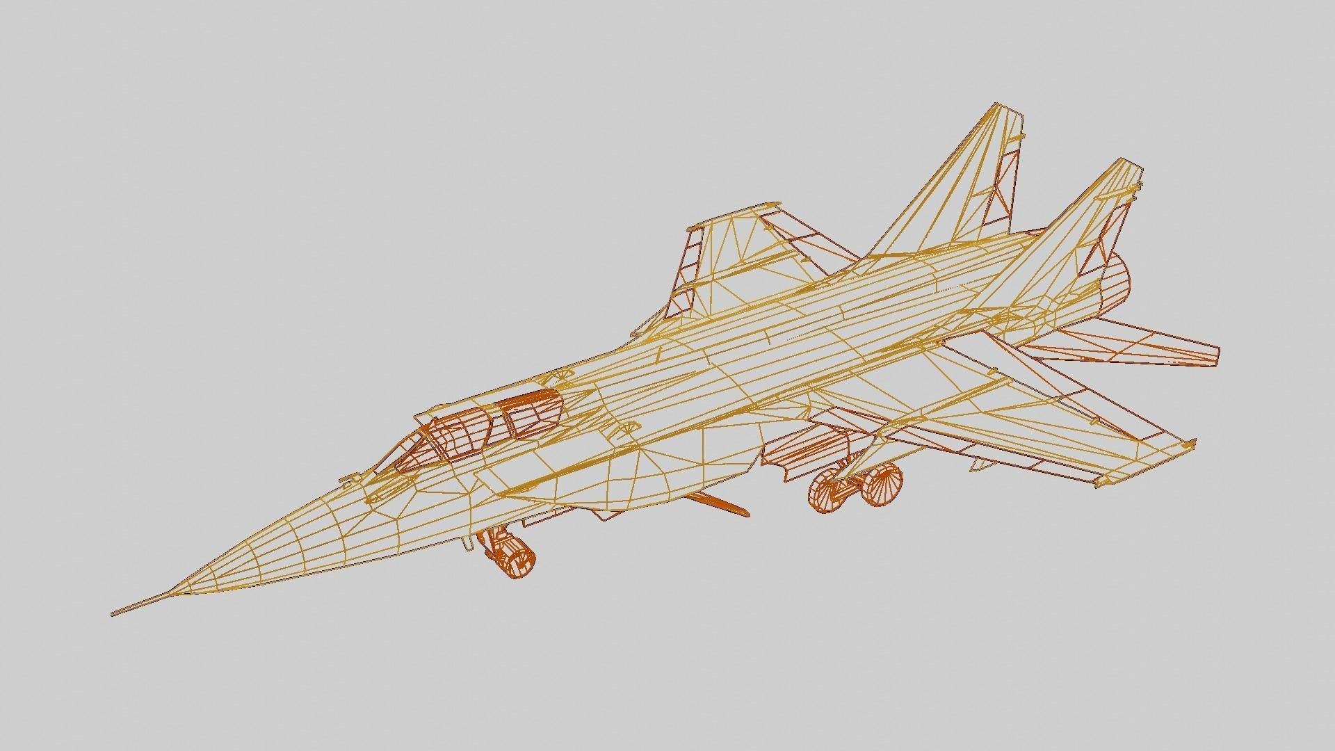 Mikoyan MiG-31 Low-poly 3D model_17
