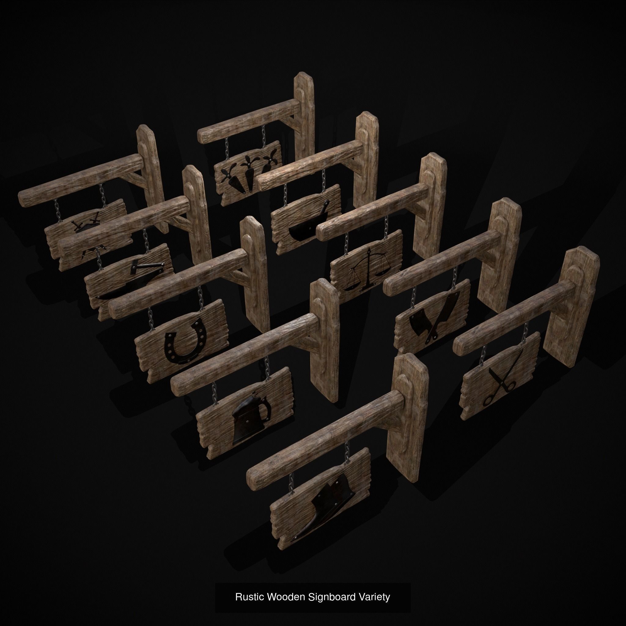 Medieval Prop Mix Seventy Seven 3D Model Collection_28