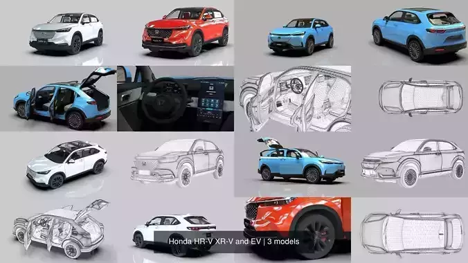 Honda HR-V XR-V and EV 3D Model Collection