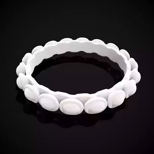 Gold Jeweled Bracelet 3D print model