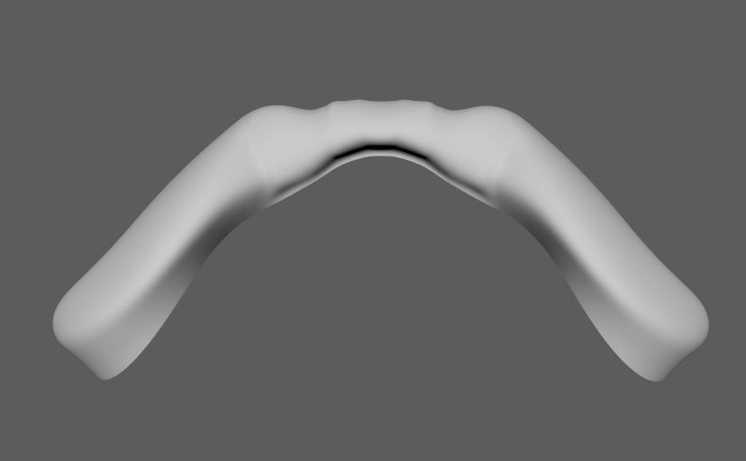 Moustache Low-poly 3D model_4
