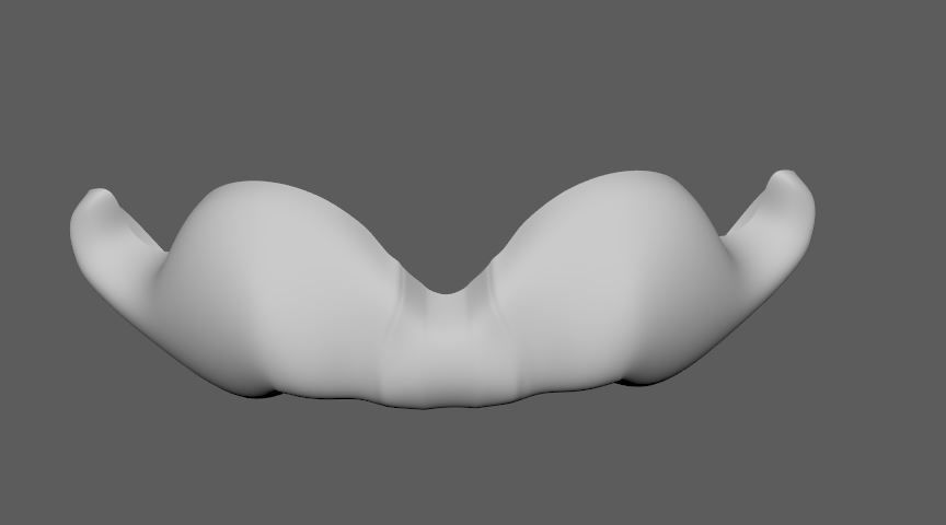 Moustache Low-poly 3D model_5