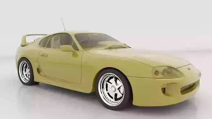 Toyota Supra Interior Exterior Car Vehicle HQ Luxury 3D Model