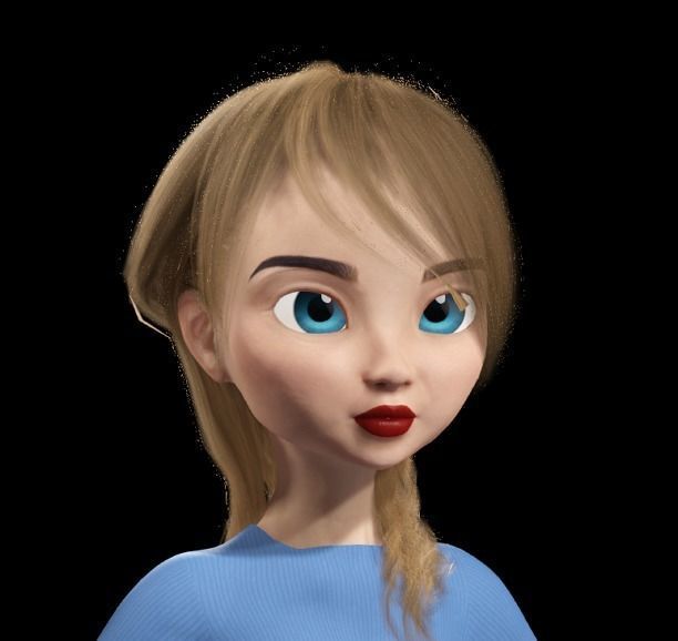 Anime Girl - 3D Fully Rigged Blender Model 3D model_10