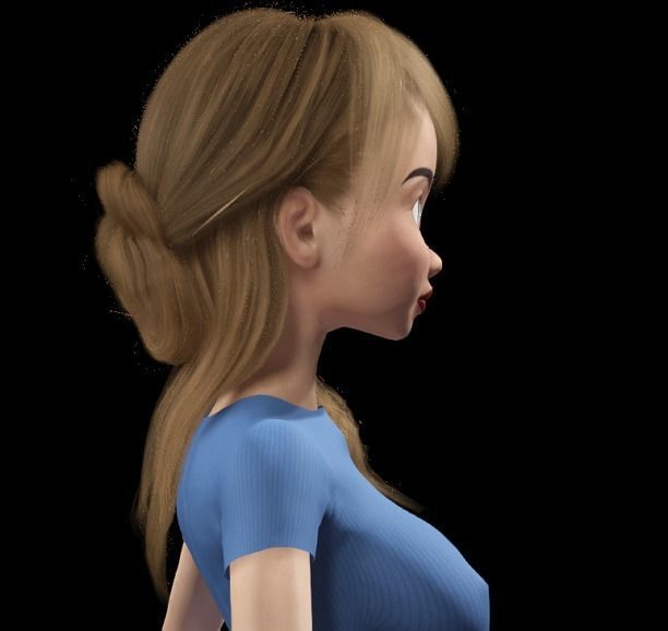 Anime Girl - 3D Fully Rigged Blender Model 3D model_7