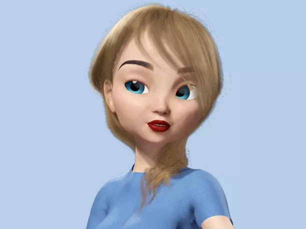 Anime Girl - 3D Fully Rigged Blender Model 3D model_0