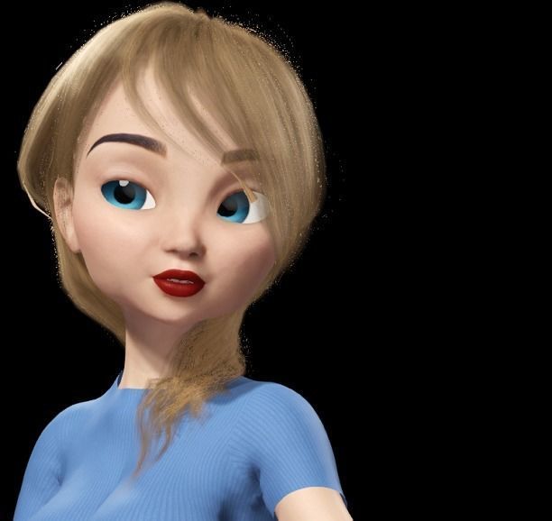 Anime Girl - 3D Fully Rigged Blender Model 3D model_6