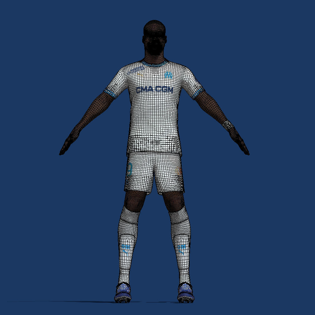 T-Pose body - face rigged Kondogbia Marseille 23-24 3D model_8