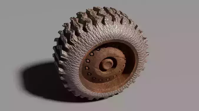 Rusted wheel 3D model