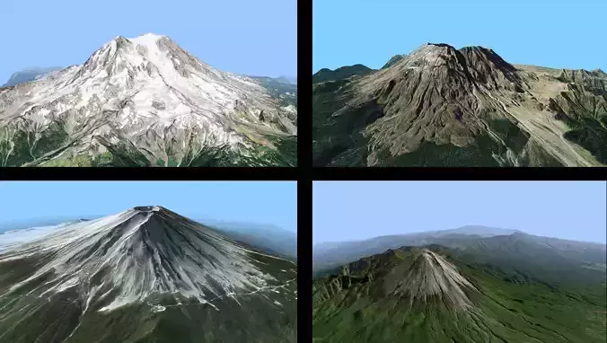 Volcano Mountains Landscape Pack
