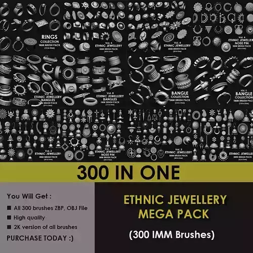 ETHNIC JEWELLERY Megapack Imm Brushes 300 All in One