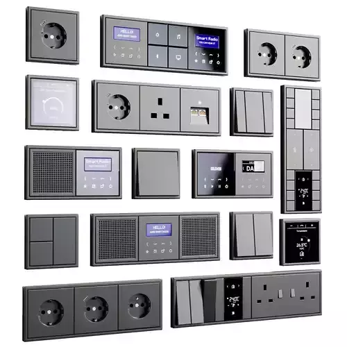 switches and socket jung LS 990 Flat 