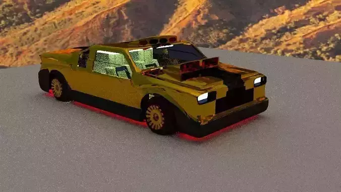 low poly car