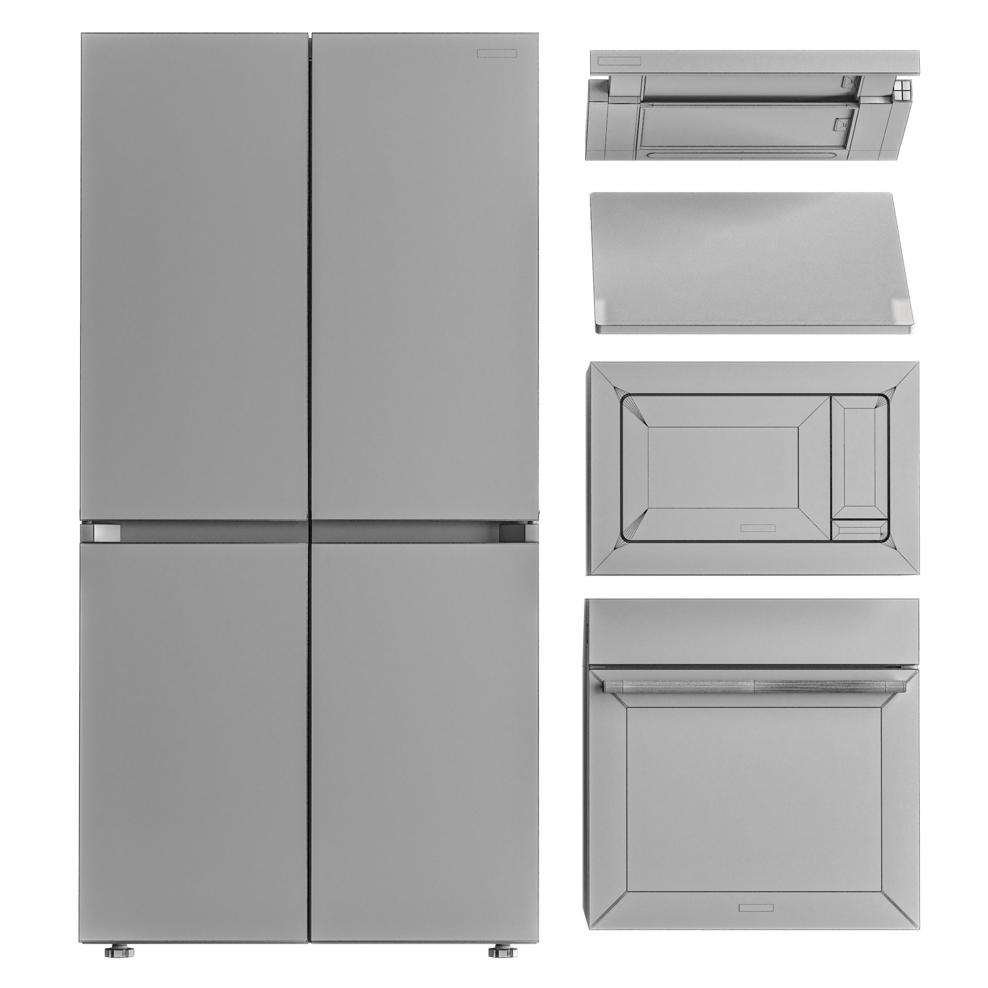 Samsung kitchen appliances set 3D model_6