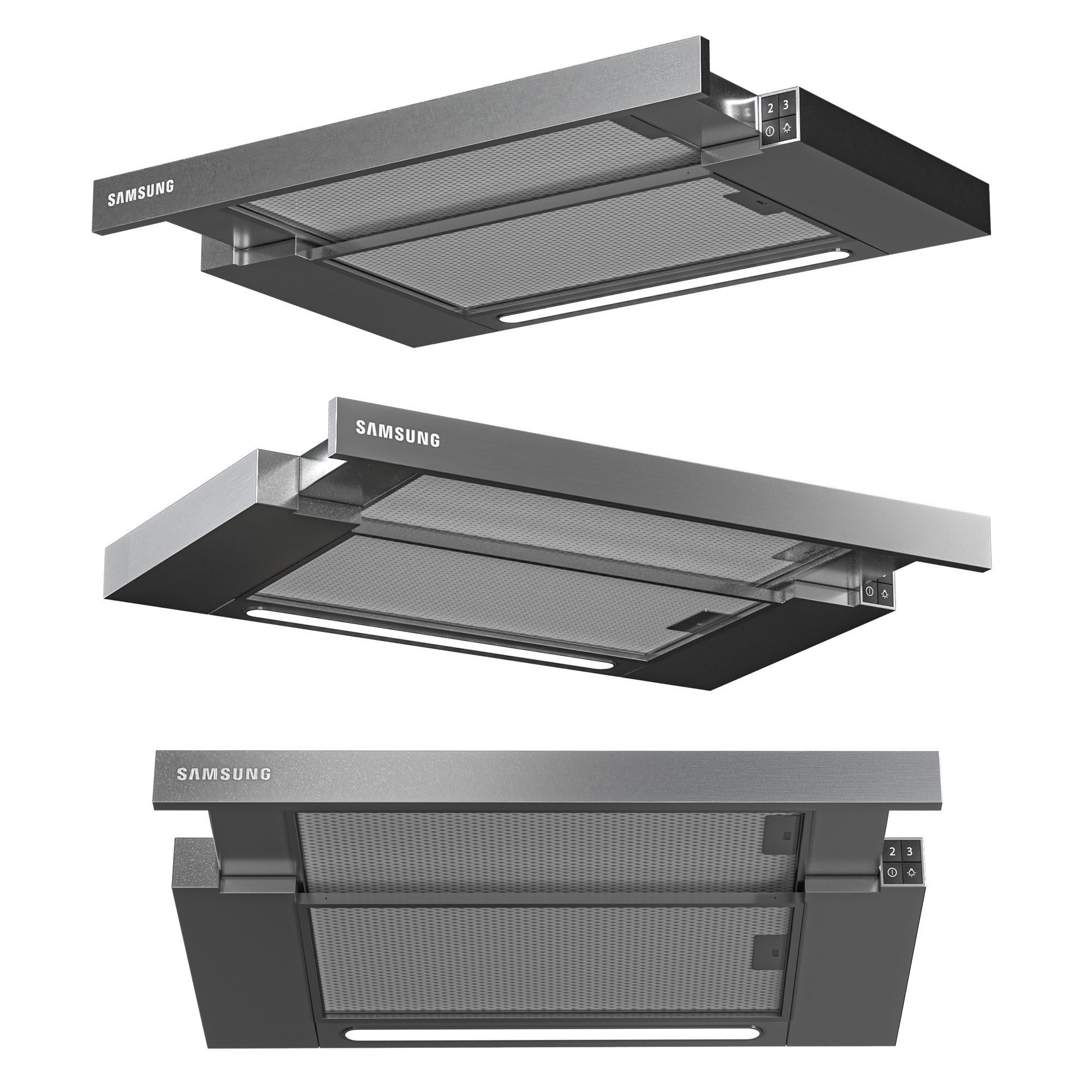 Samsung kitchen appliances set 3D model_2
