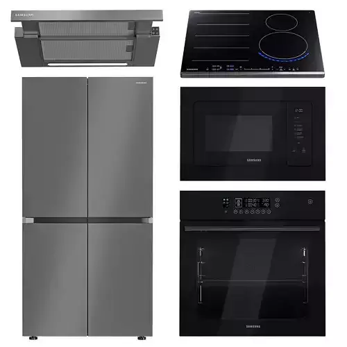 Samsung kitchen appliances set 3D model
