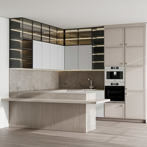 Kitchen Appliance Bosch Kitchen Set 83 Low-poly 3D model