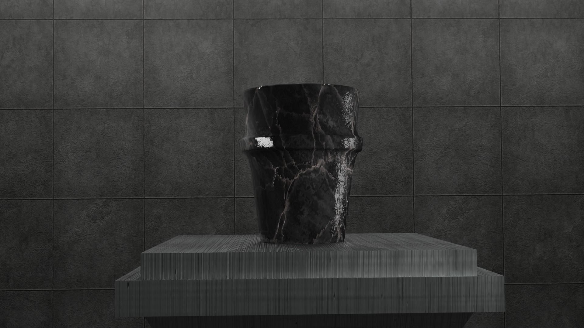 3D VASE Low-poly 3D model_3