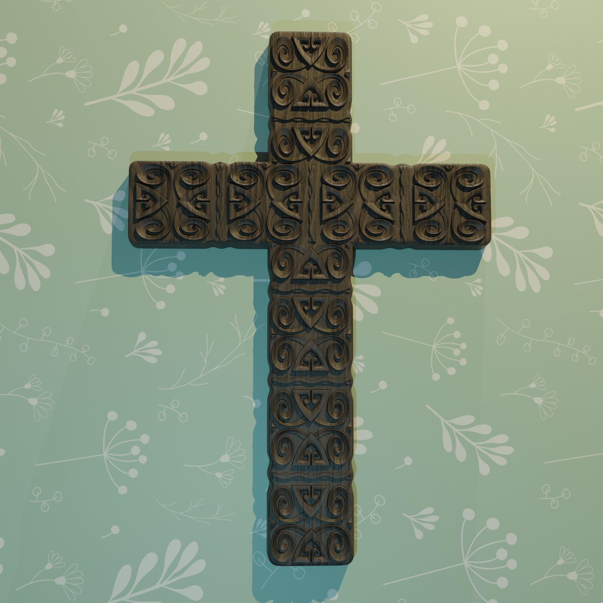 3D Model STL file for CNC router Wall CROSS 3D print model_3