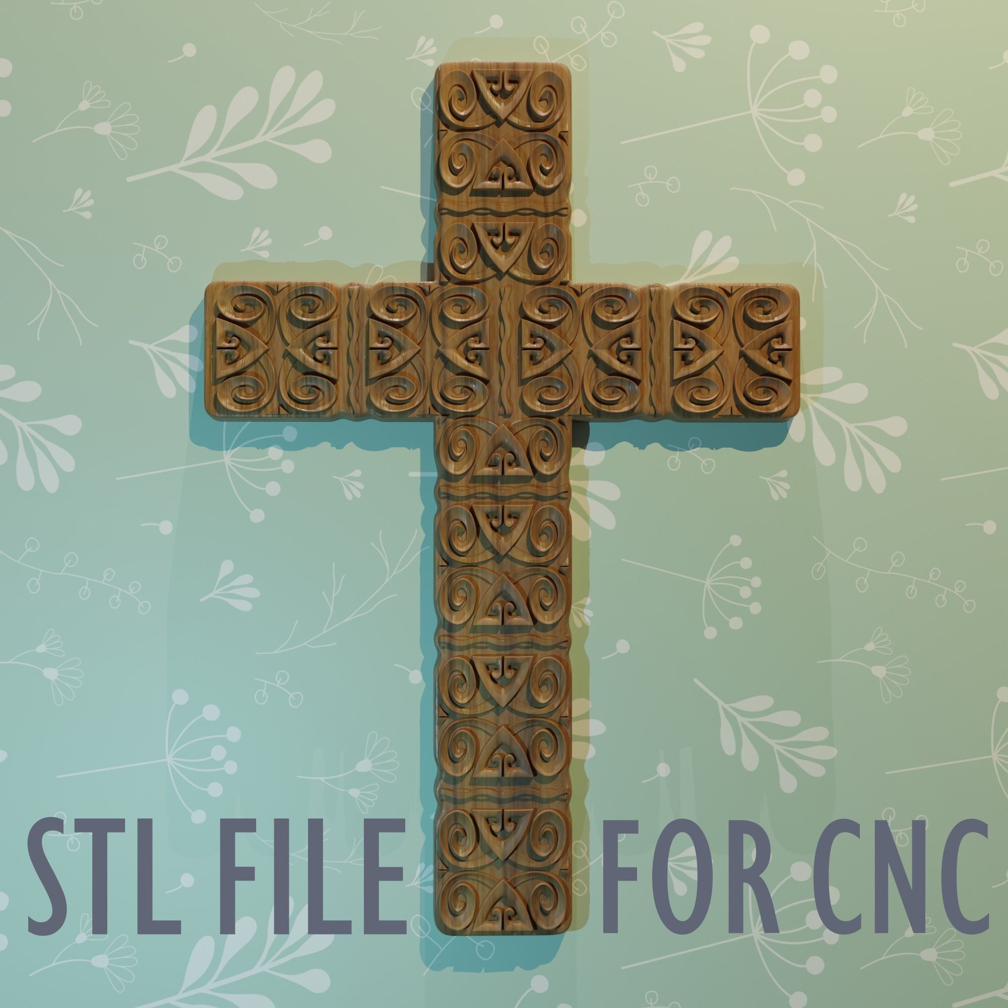 3D Model STL file for CNC router Wall CROSS 3D print model_1