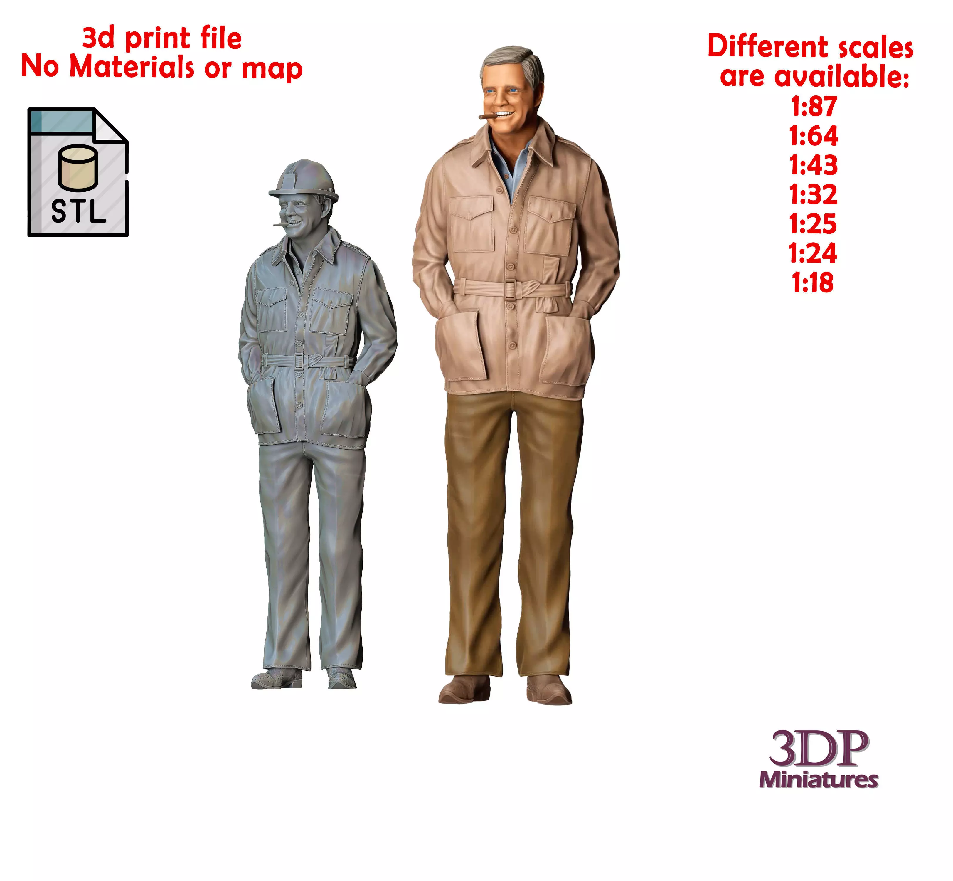 N4 A-Team Colonel John Hannibal Smith 3D print model