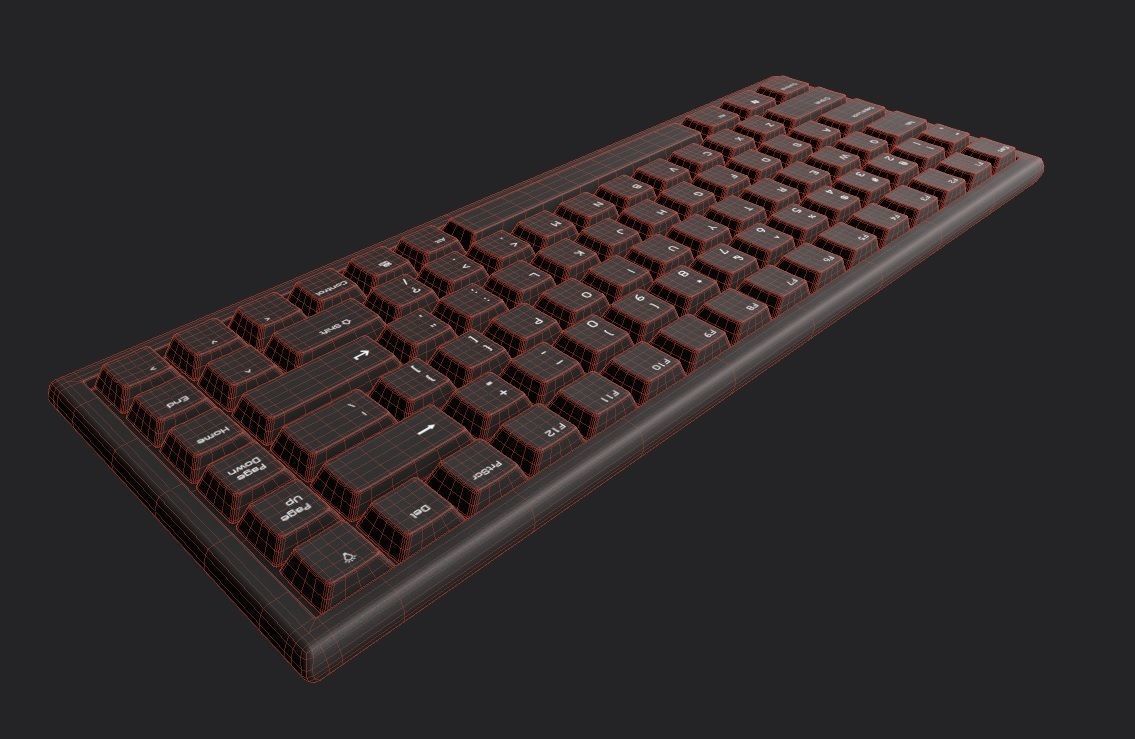 Pc Keyboard M04 Low-poly 3D model_5