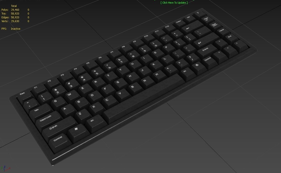 Pc Keyboard M04 Low-poly 3D model_2
