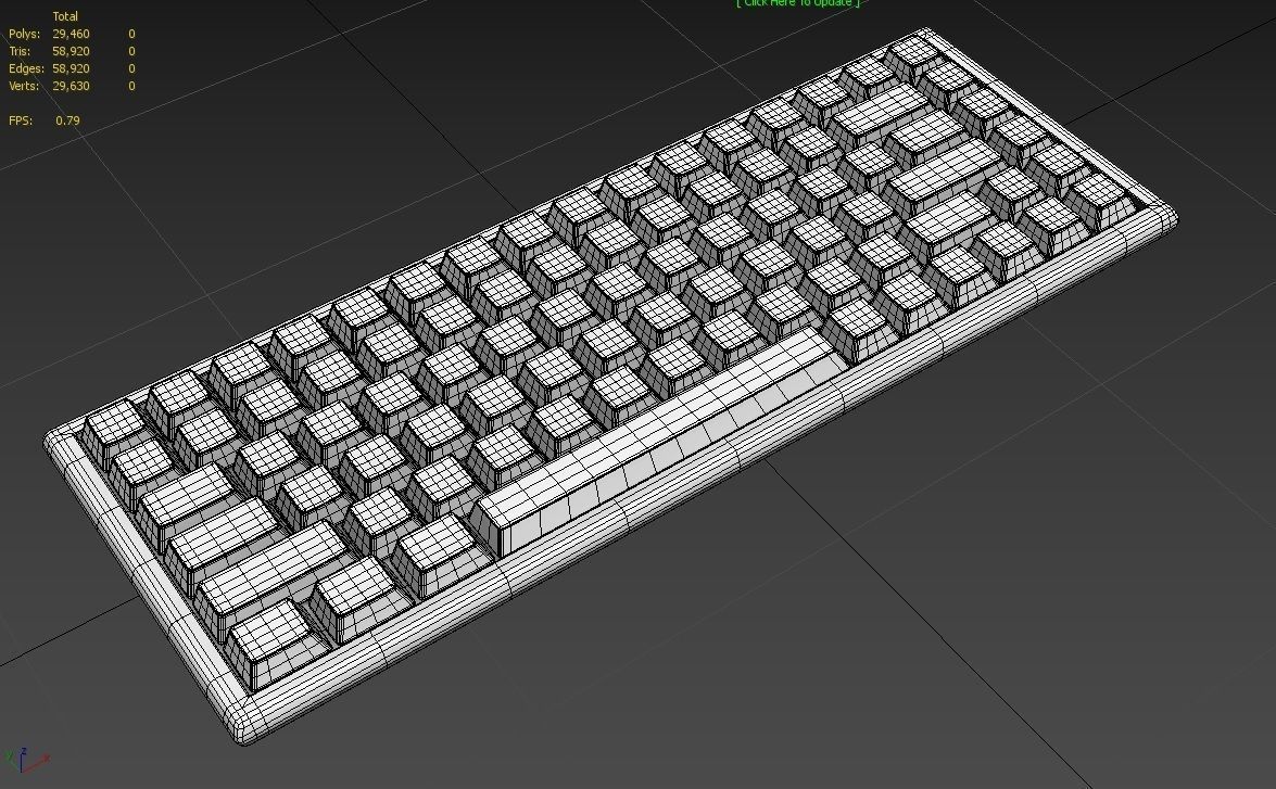 Pc Keyboard M04 Low-poly 3D model_7