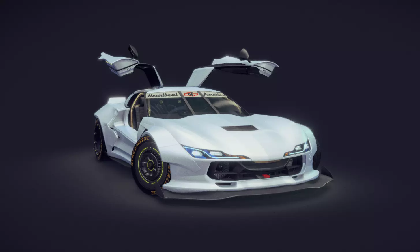 2085 Restomod JetVette Free 3D model