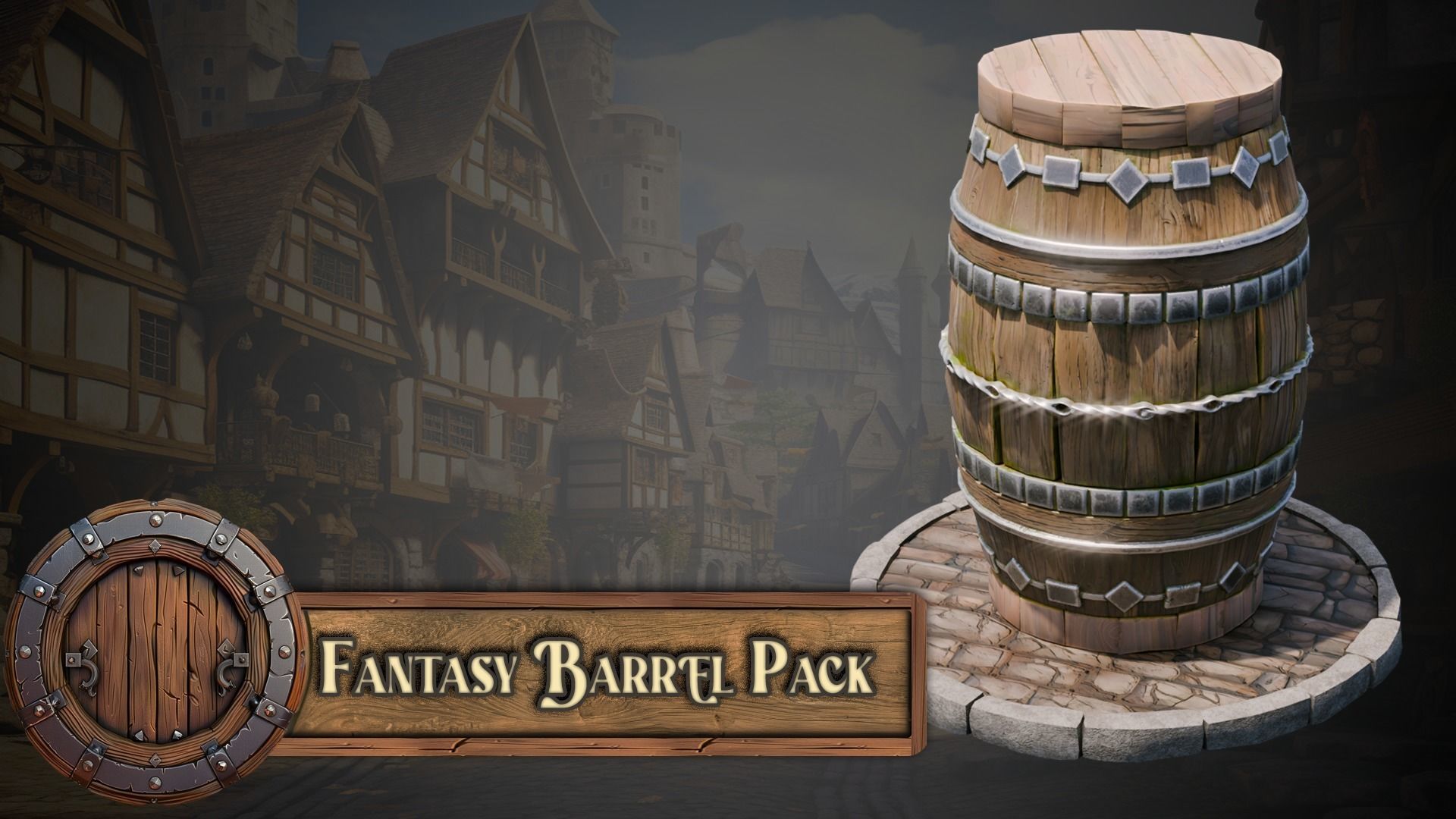 Blender 20 Massive Fantasy Barrels Asset Pack 3D model_18