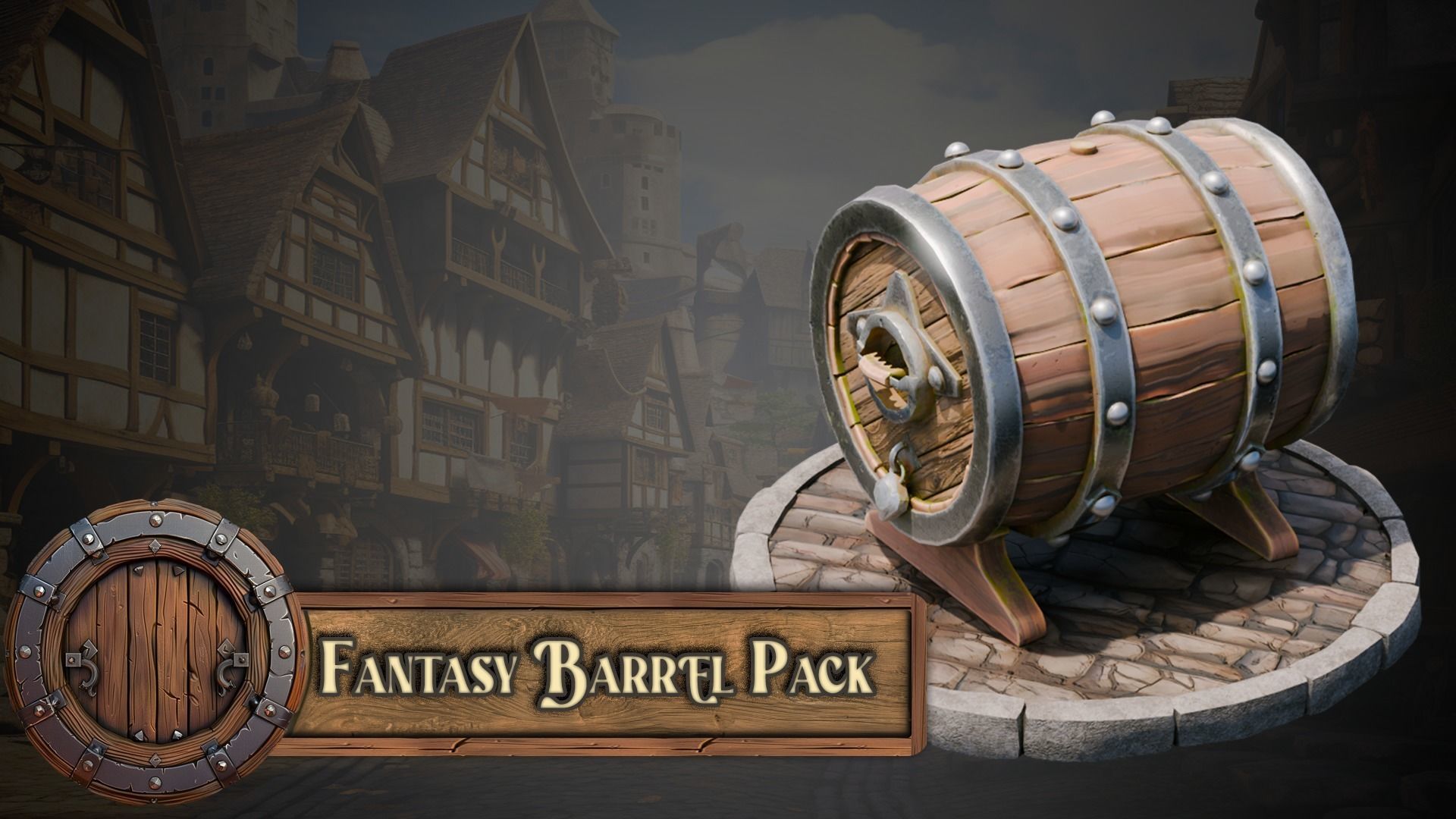 Blender 20 Massive Fantasy Barrels Asset Pack 3D model_7