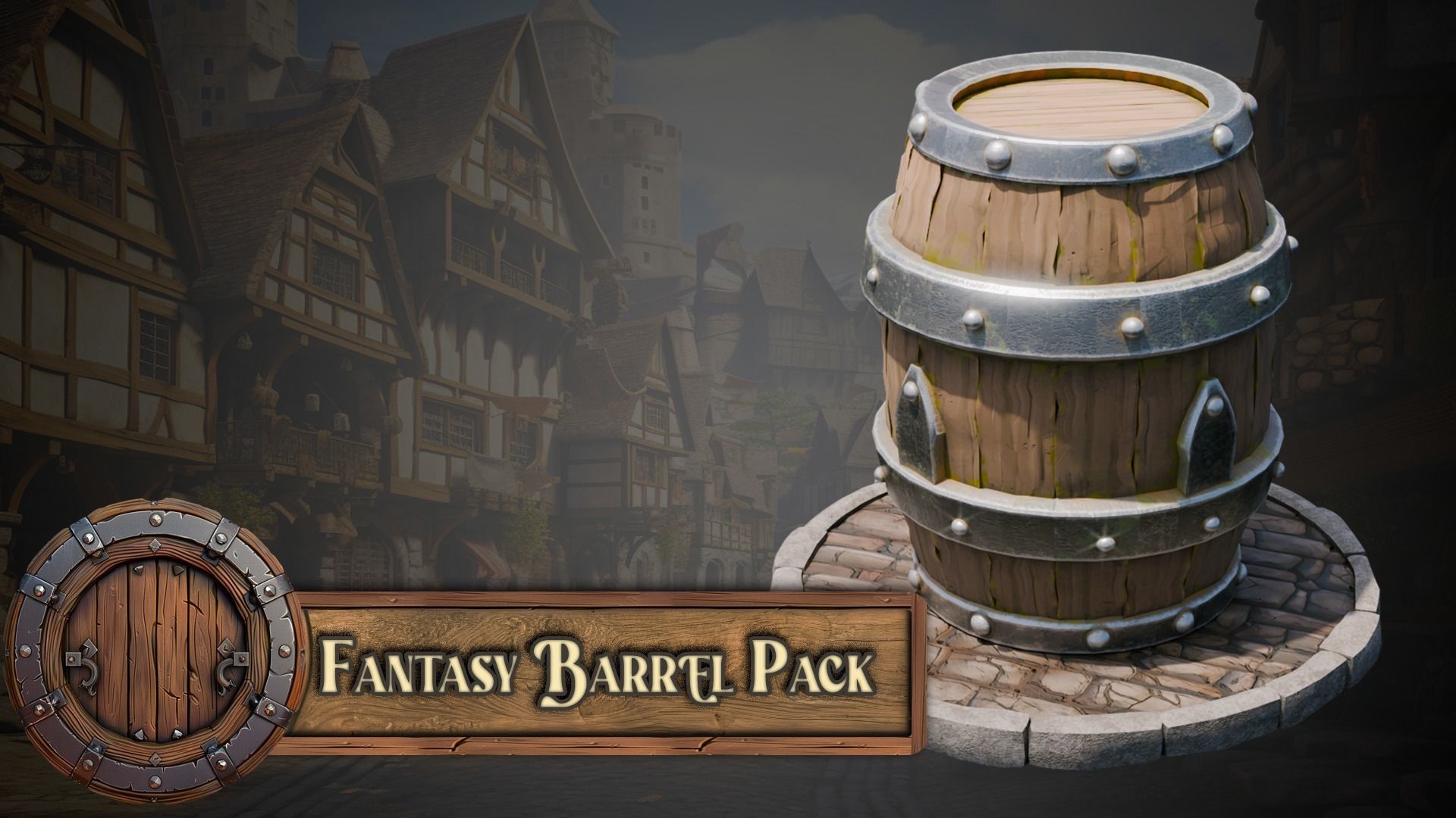 Blender 20 Massive Fantasy Barrels Asset Pack 3D model_25