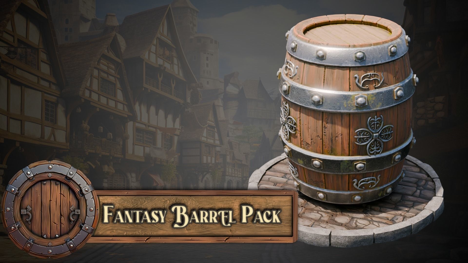 Blender 20 Massive Fantasy Barrels Asset Pack 3D model_23